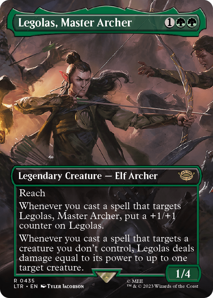 Legolas, Master Archer (Borderless Alternate Art) [The Lord of the Rings: Tales of Middle-Earth] Foil