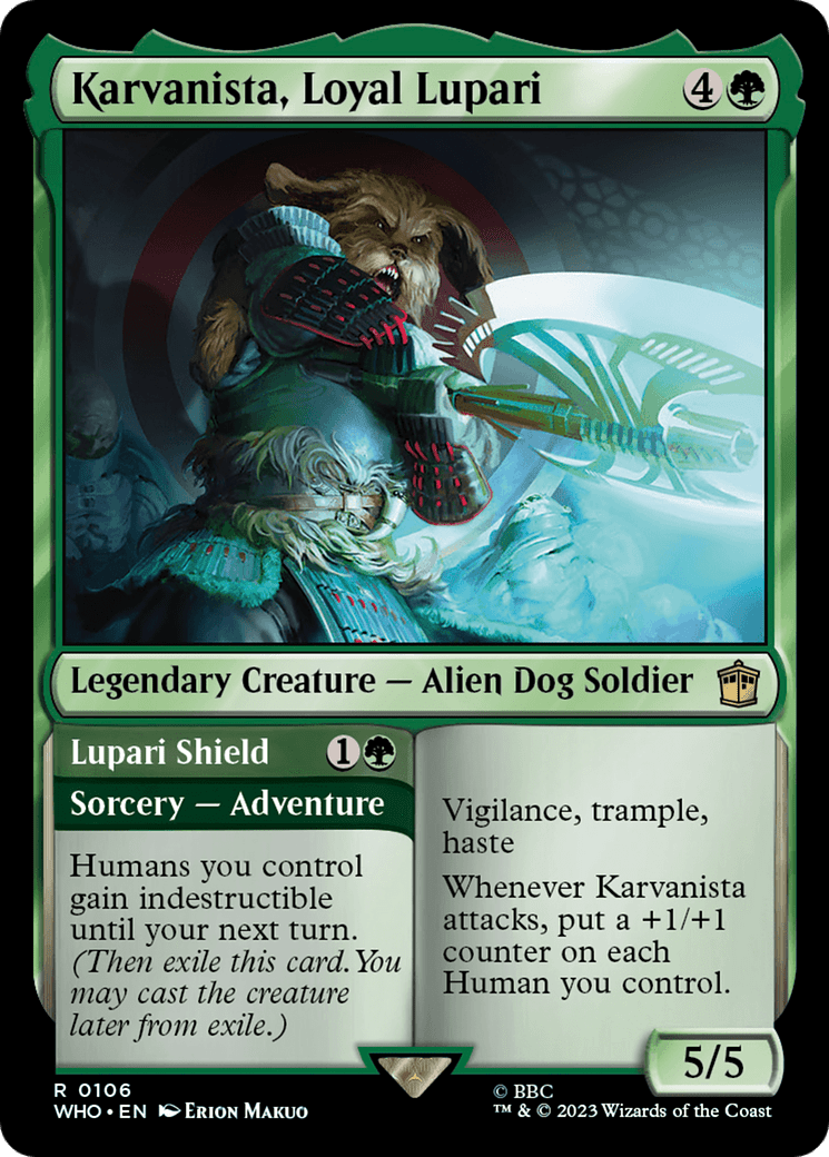 Karvanista, Loyal Lupari // Lupari Shield [Doctor Who] Foil