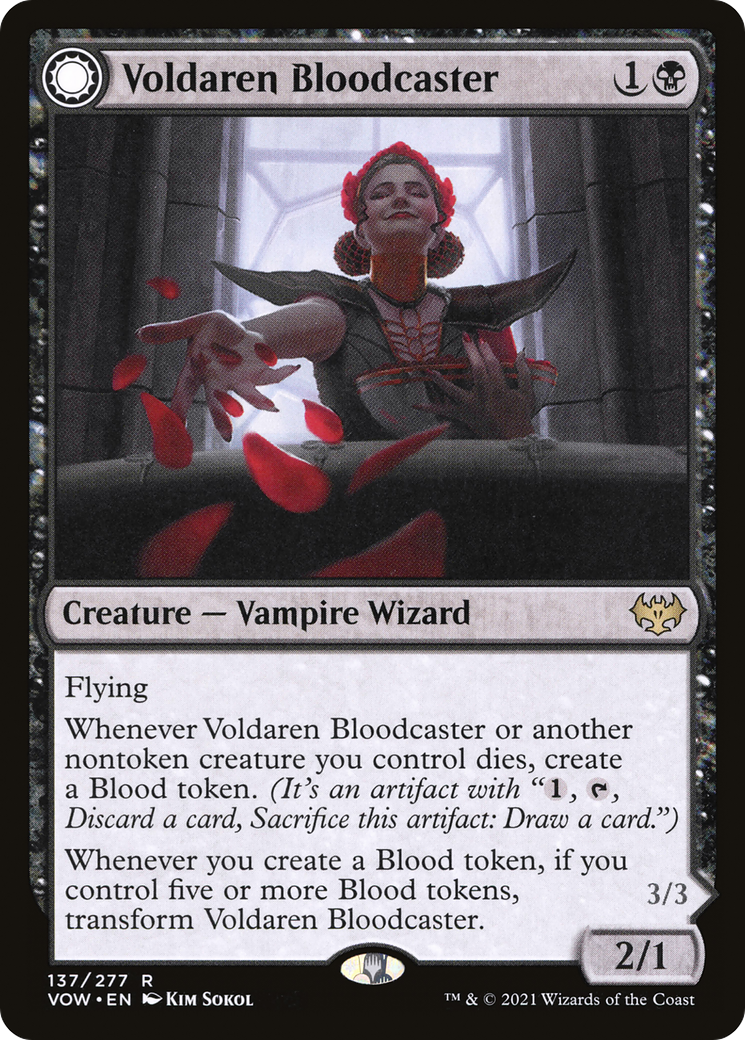 Voldaren Bloodcaster // Bloodbat Summoner [Innistrad: Crimson Vow] Foil