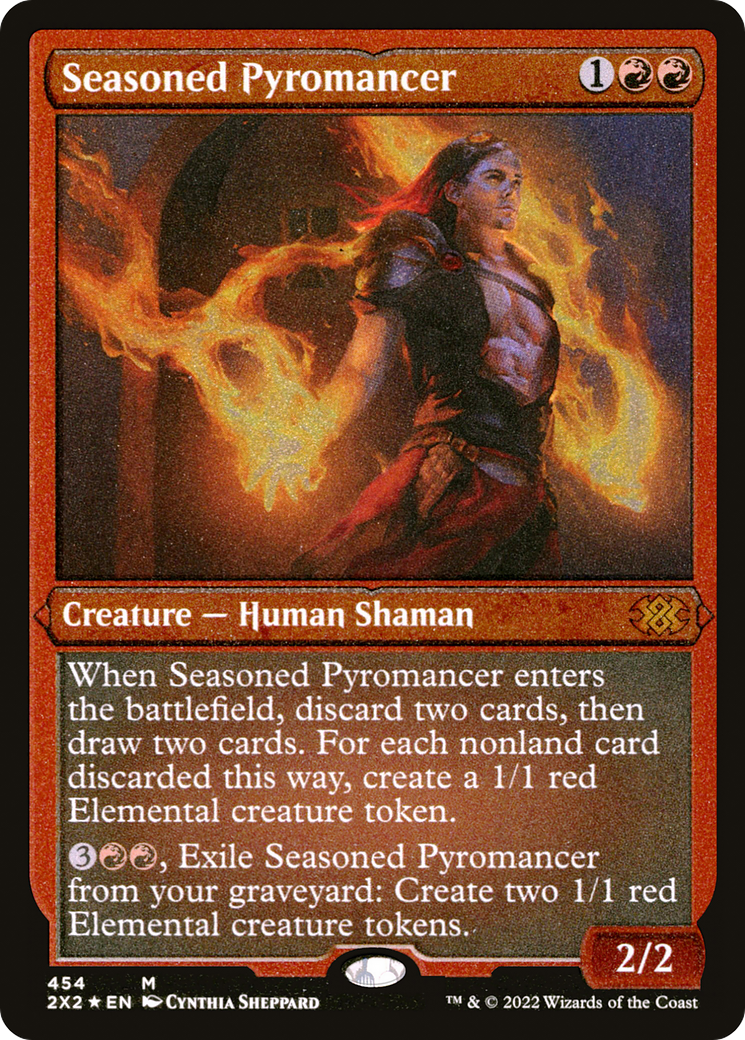 Seasoned Pyromancer (Foil Etched) |  Foil (454) [Double Masters 2022]