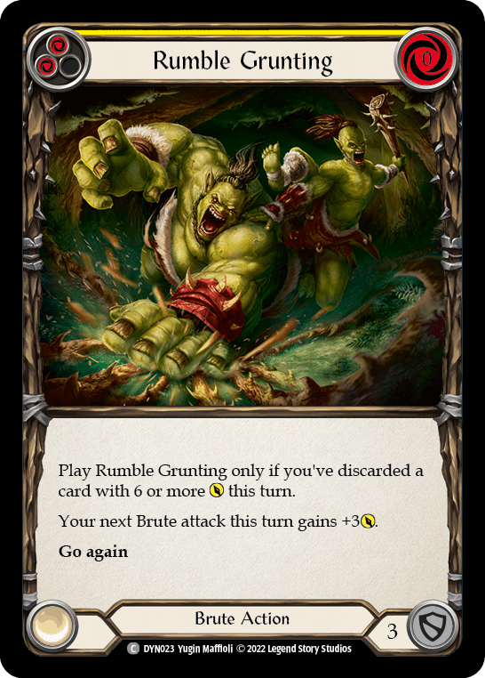Rumble Grunting (Yellow) [DYN023] (Dynasty)  Rainbow Foil