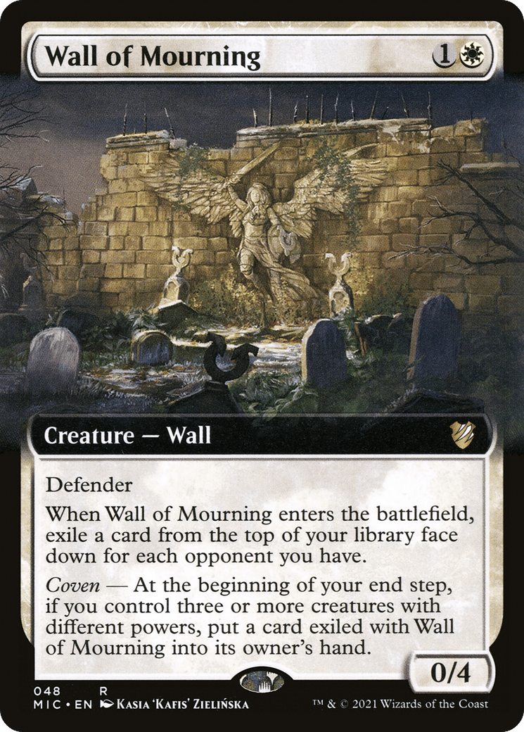Wall of Mourning (Extended Art) [Innistrad: Midnight Hunt Commander]