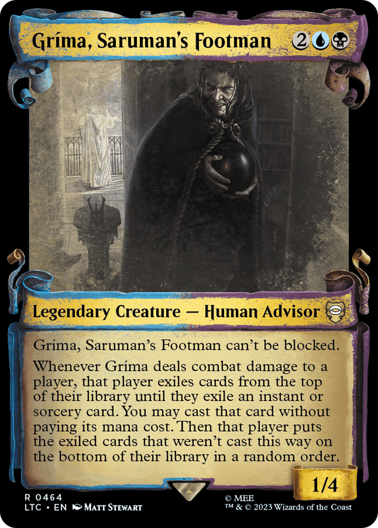 Grima, Saruman's Footman [The Lord of the Rings: Tales of Middle-Earth Commander Showcase Scrolls] Foil