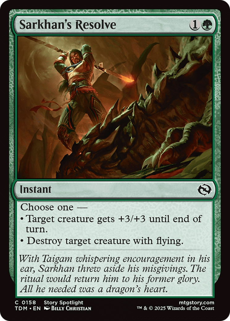 Sarkhan's Resolve (158) [Tarkir: Dragonstorm]  Foil