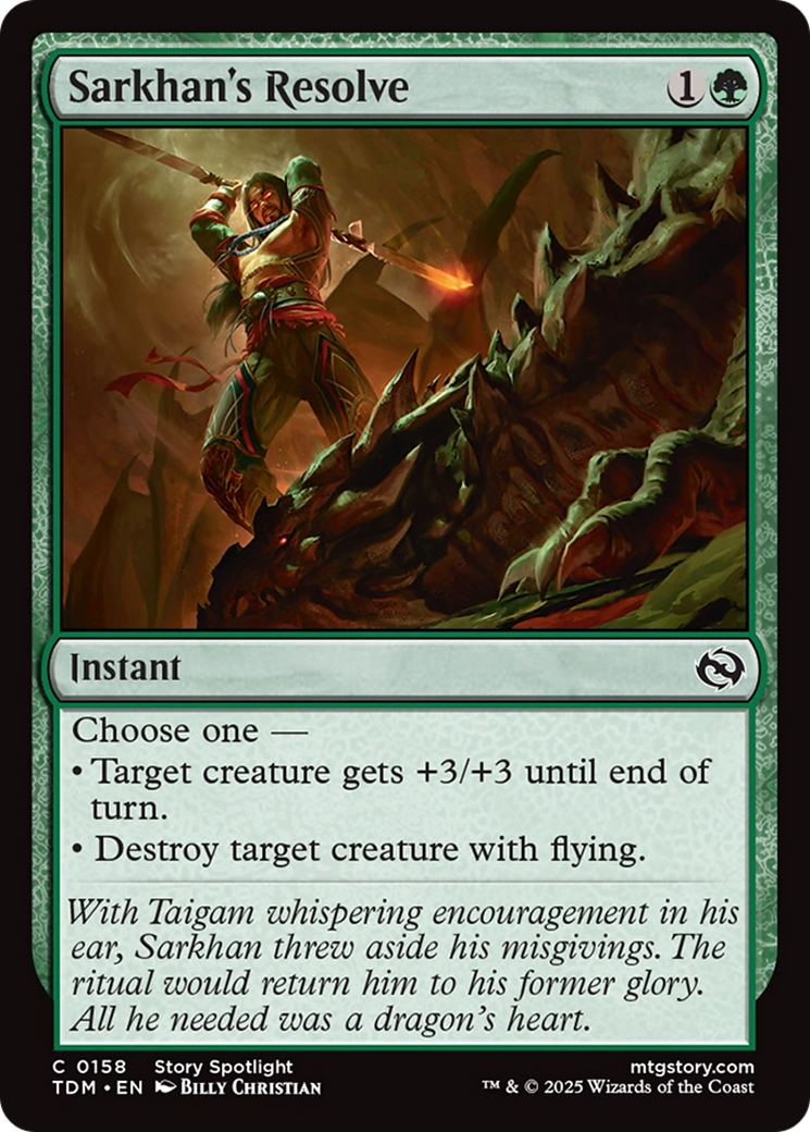 Sarkhan's Resolve (158) [Tarkir: Dragonstorm]  Foil