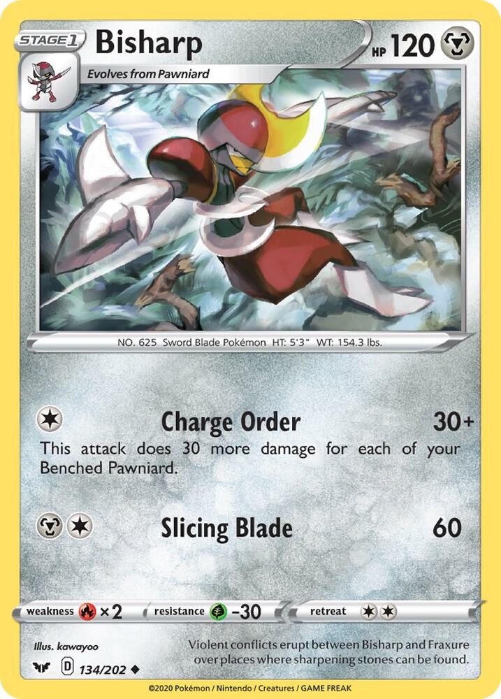 Bisharp 134/202 (SWSH01: Sword & Shield Base Set) 