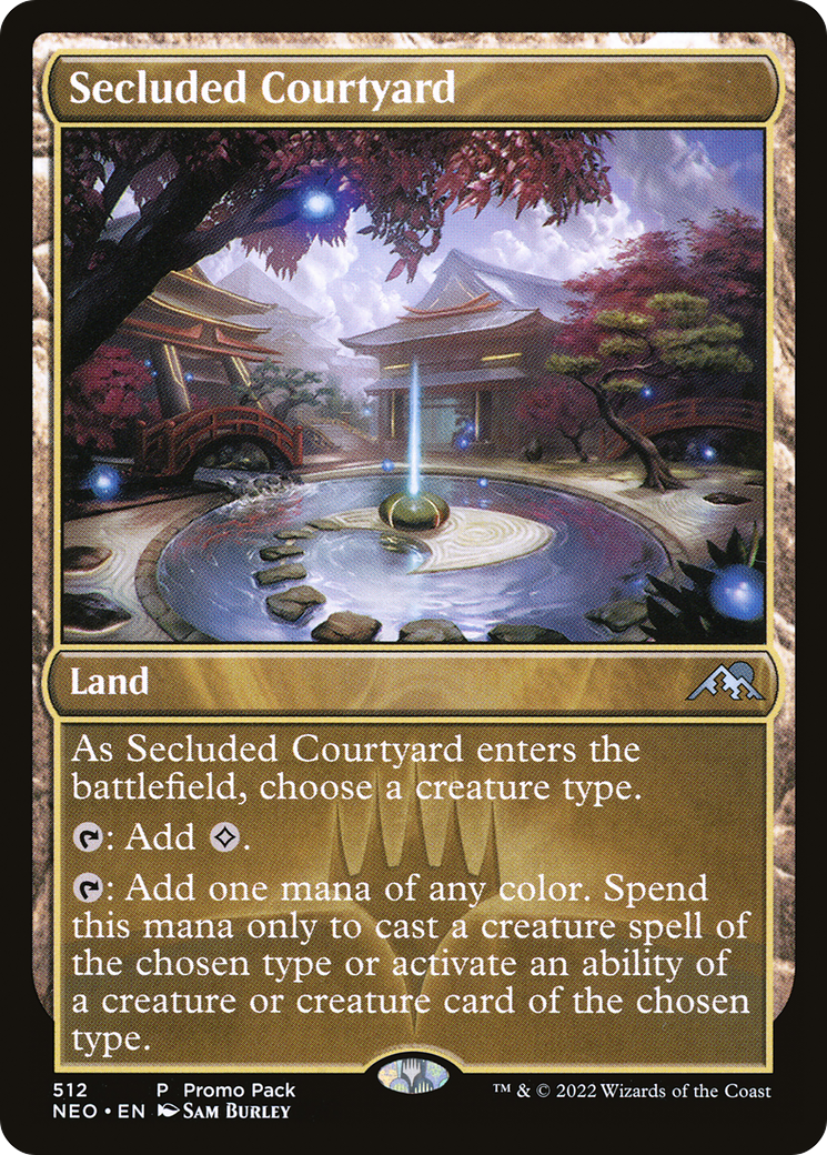 Secluded Courtyard (Promo Pack) [Kamigawa: Neon Dynasty Promos] Foil