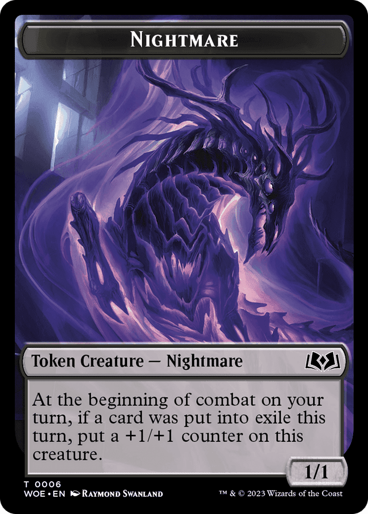 Nightmare Token [Wilds of Eldraine Tokens] Foil