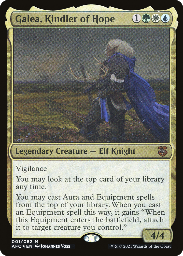 Galea, Kindler of Hope (001) [Forgotten Realms Commander Display Commanders]  Foil