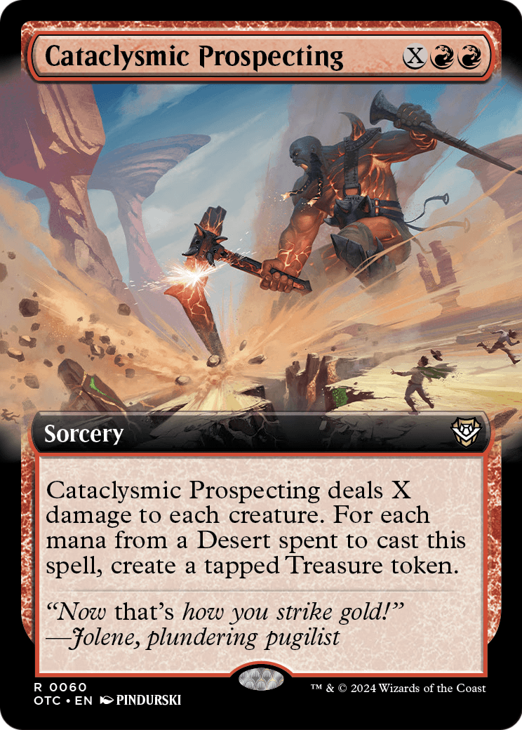 Cataclysmic Prospecting (Extended Art) [Outlaws of Thunder Junction Commander] Foil