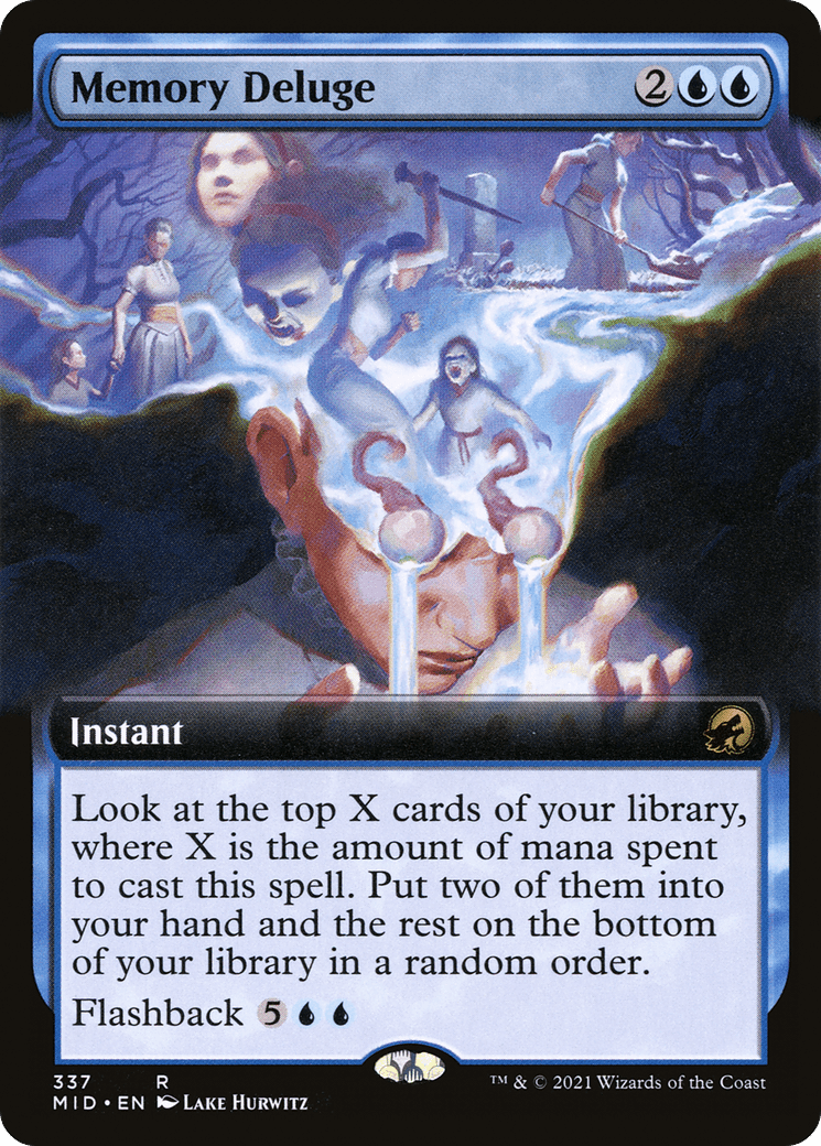 Memory Deluge (Extended Art) [Innistrad: Midnight Hunt] Foil