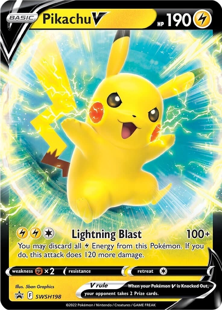 Pikachu V SWSH198- Jumbo Cards Holofoil