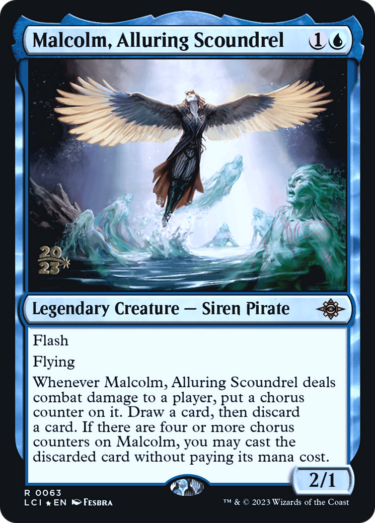 Malcolm, Alluring Scoundrel [The Lost Caverns of Ixalan Prerelease Cards]