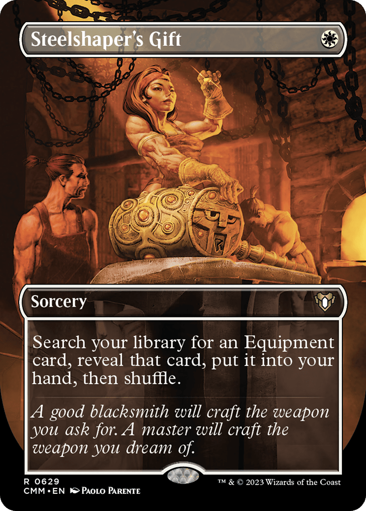 Steelshaper's Gift (Borderless Alternate Art) [Commander Masters] Foil