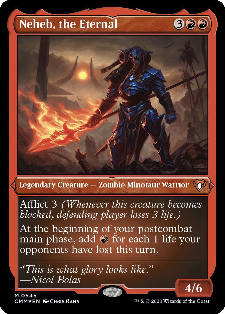 Neheb, the Eternal (CMM-545) - Commander Masters Etched Foil