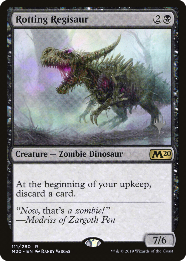 Rotting Regisaur (Promo Pack) [Core Set 2020 Promos] Foil