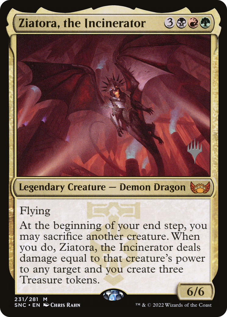 Ziatora, the Incinerator (Promo Pack) [Streets of New Capenna Promos] Foil