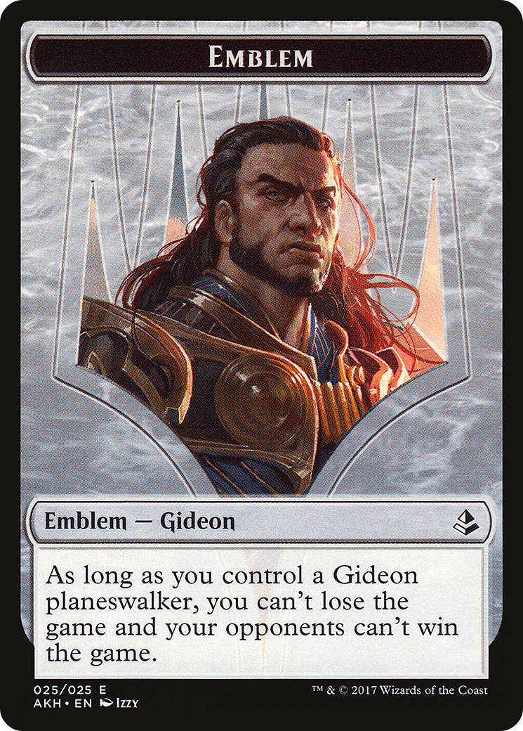 Gideon of the Trials Emblem (025) [Amonkhet Tokens]  Foil