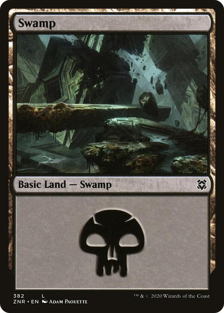 Swamp 382 (Zendikar Rising)  - Foil