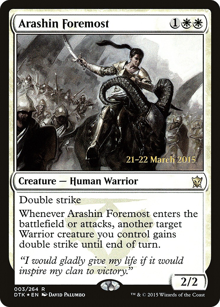 Arashin Foremost [Dragons of Tarkir Prerelease Promos]