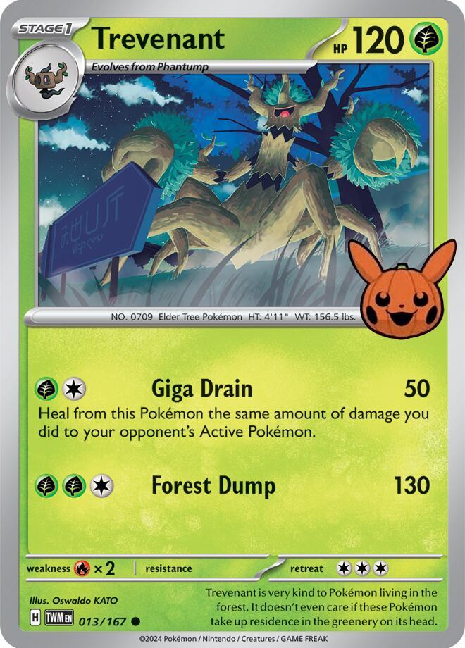 Trevenant 013/167 (Trick or Trade BOOster Bundle 2024) 