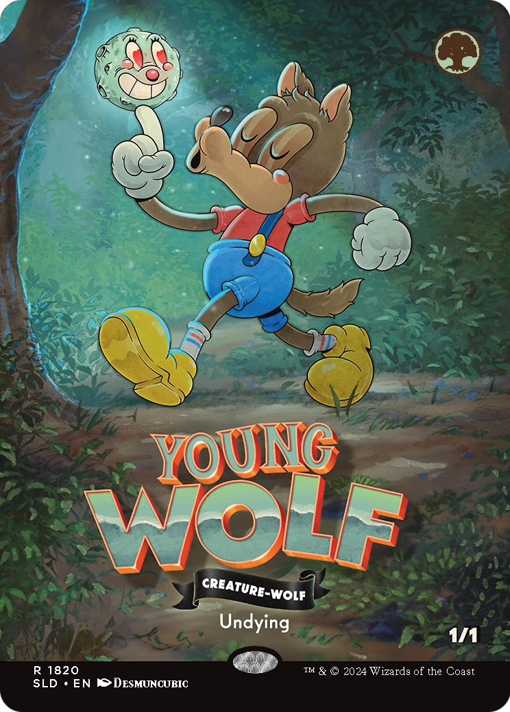 Young Wolf (1820) [Secret Lair Drop]  (Borderless) Foil