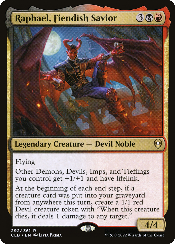 Raphael, Fiendish Savior [Commander Legends: Battle for Baldur's Gate] Foil