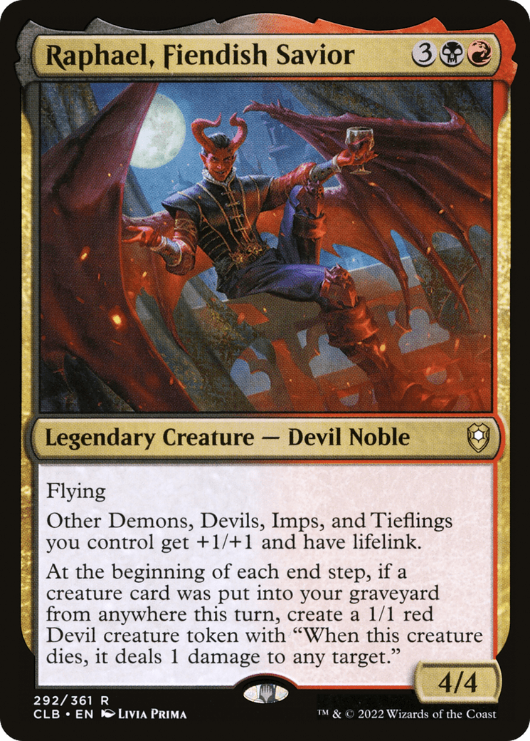 Raphael, Fiendish Savior [Commander Legends: Battle for Baldur's Gate] Foil