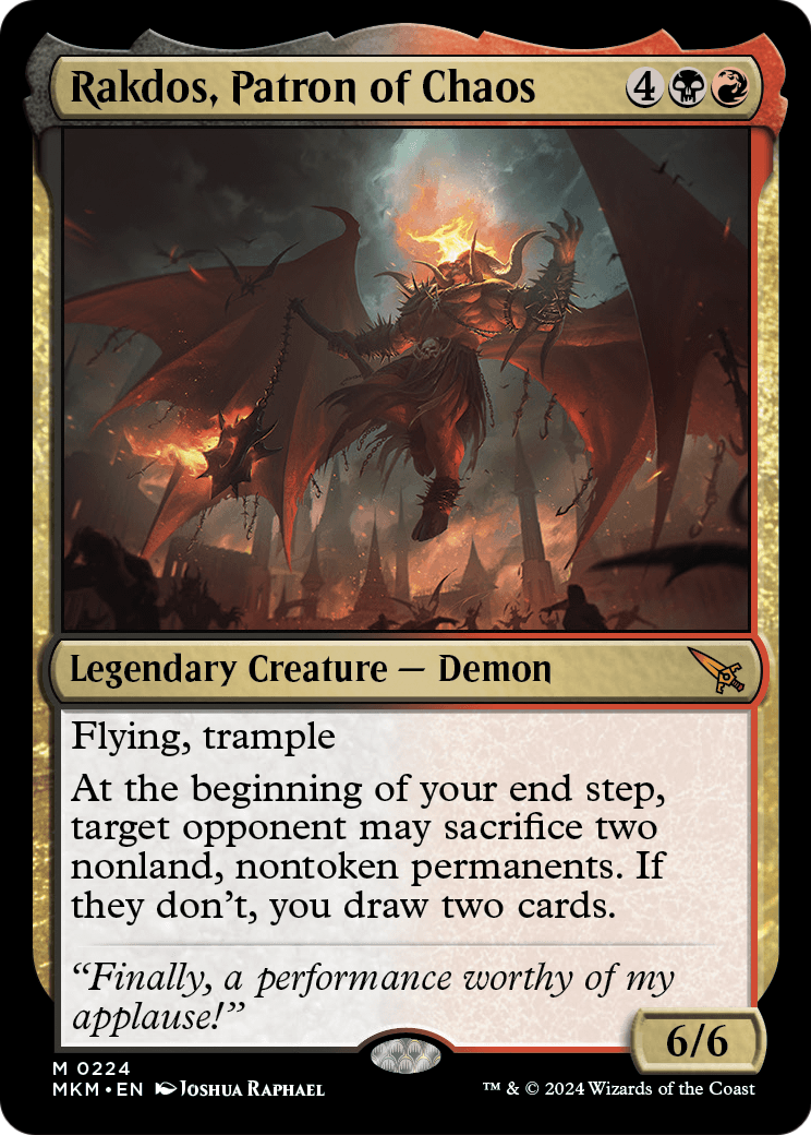 Rakdos, Patron of Chaos [Murders at Karlov Manor] Foil