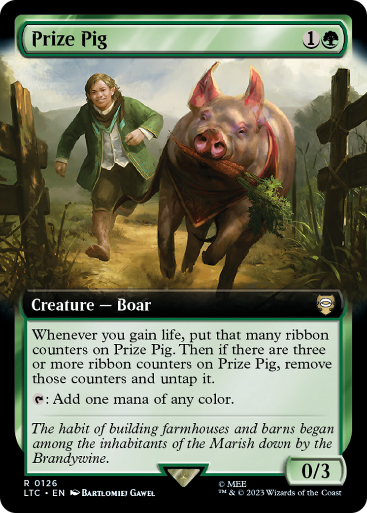 Prize Pig (Extended Art) [The Lord of the Rings: Tales of Middle-Earth Commander] Foil