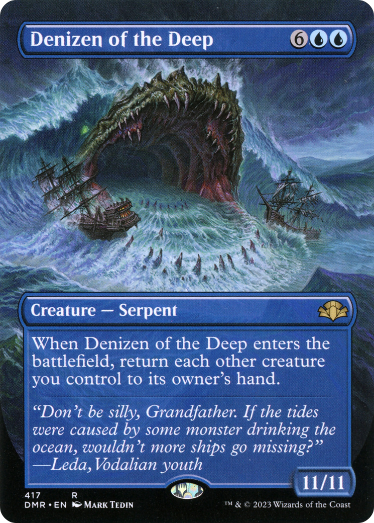 Denizen of the Deep (Borderless Alternate Art) [Dominaria Remastered] Foil