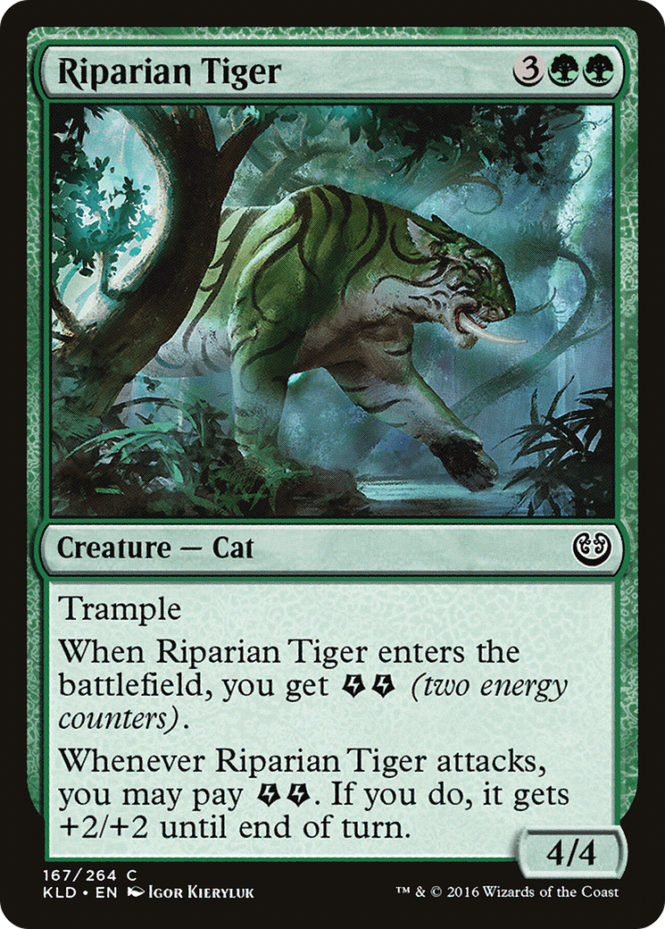 Riparian Tiger [Kaladesh] Foil