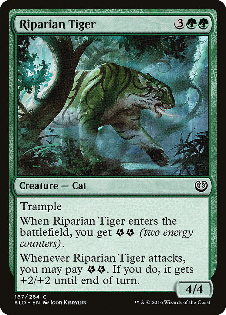 Riparian Tiger [Kaladesh] Foil