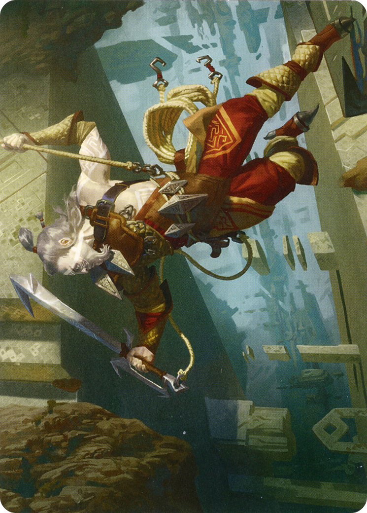 Cliffhaven Sell-Sword // Cliffhaven Sell-Sword (AZNR-038) - Zendikar Rising Art Series (Borderless) Foil