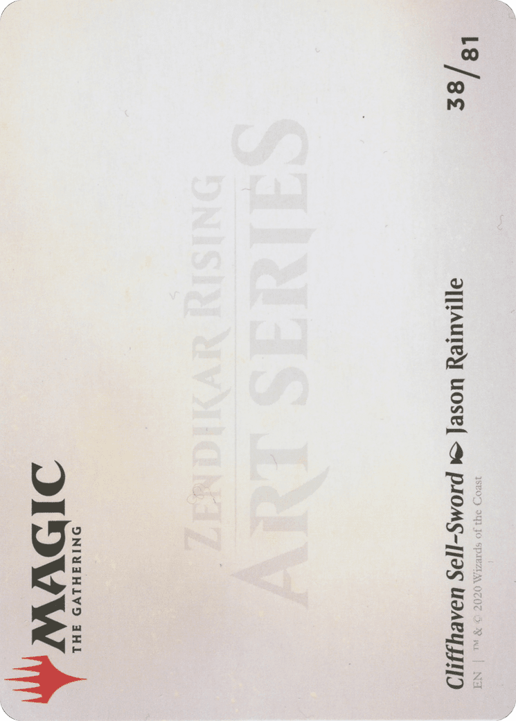 Cliffhaven Sell-Sword // Cliffhaven Sell-Sword (AZNR-038) - Zendikar Rising Art Series (Borderless)