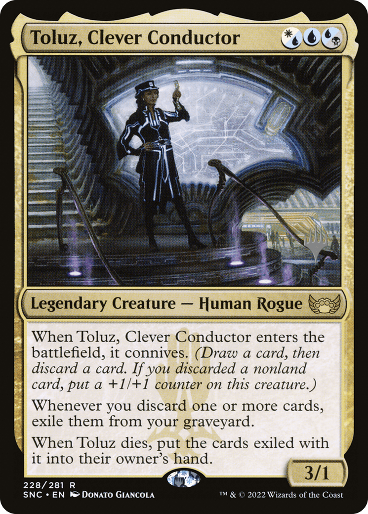 Toluz, Clever Conductor (Promo Pack) [Streets of New Capenna Promos]