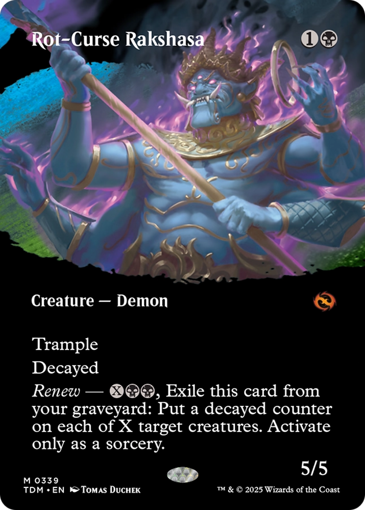 Rot-Curse Rakshasa (Borderless) (339) [Tarkir: Dragonstorm]  Foil