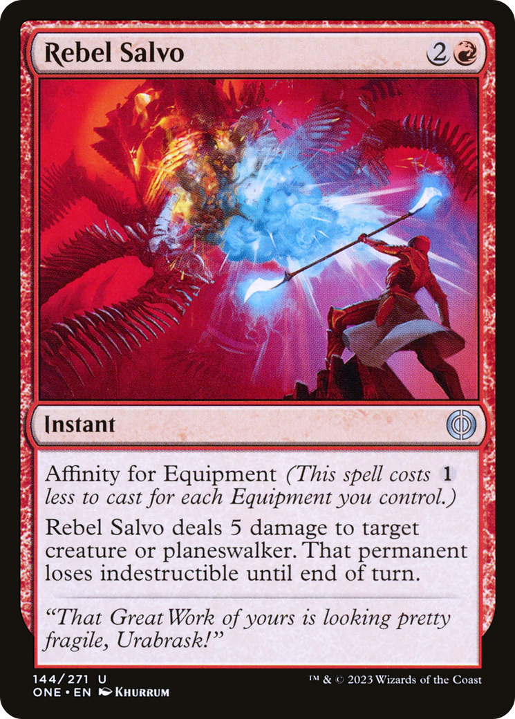 Rebel Salvo [Phyrexia: All Will Be One] Foil