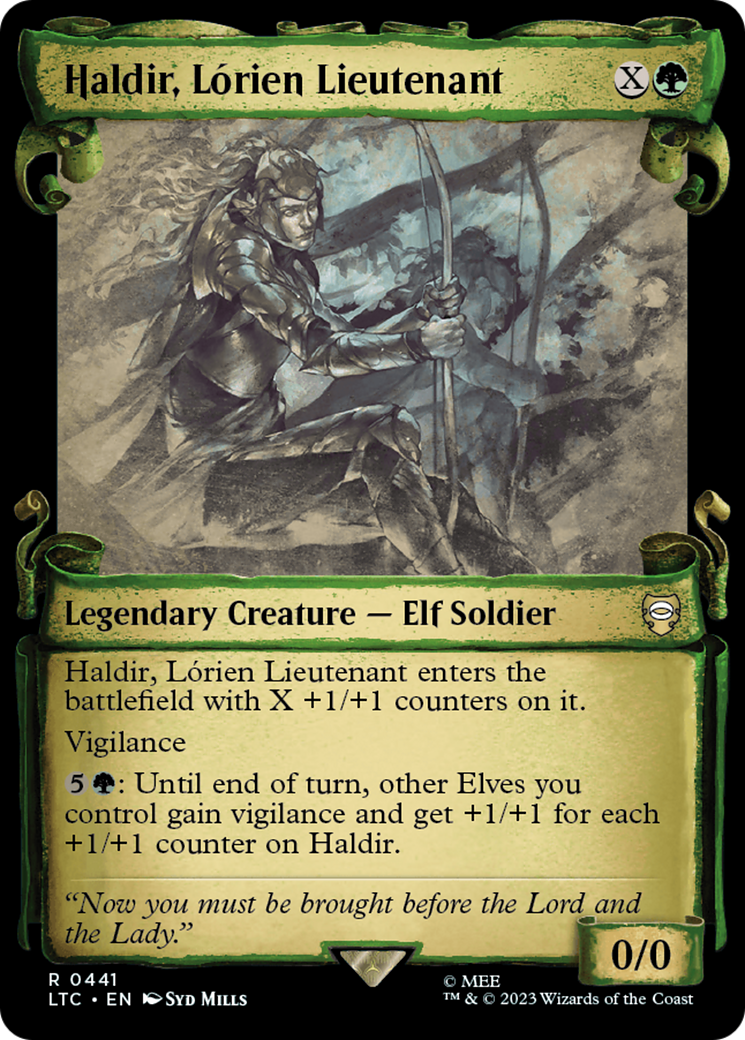 Haldir, Lorien Lieutenant [The Lord of the Rings: Tales of Middle-Earth Commander Showcase Scrolls] Foil