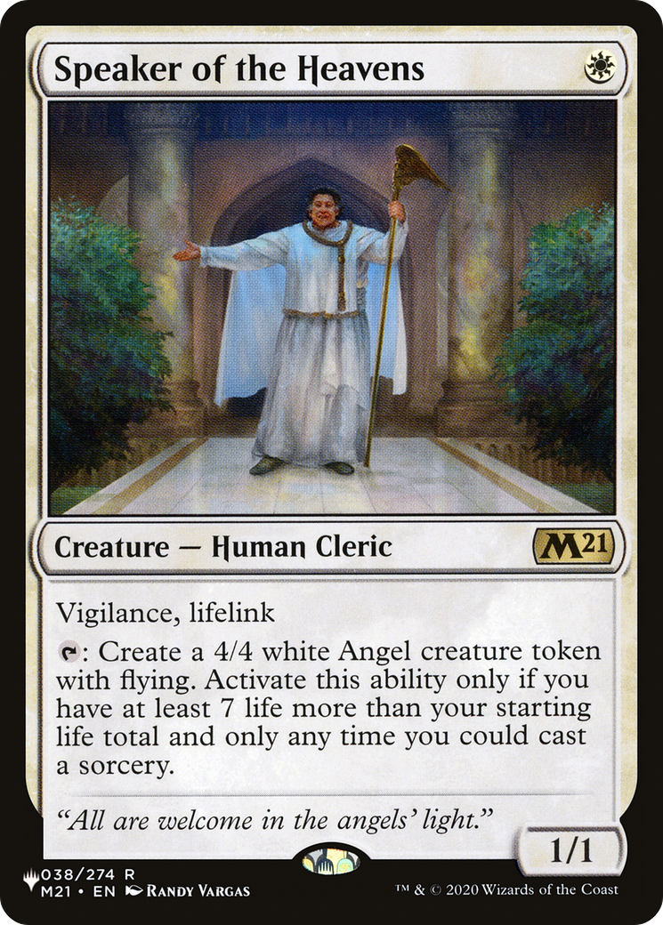 Speaker of the Heavens |  (M21-38) [The List]