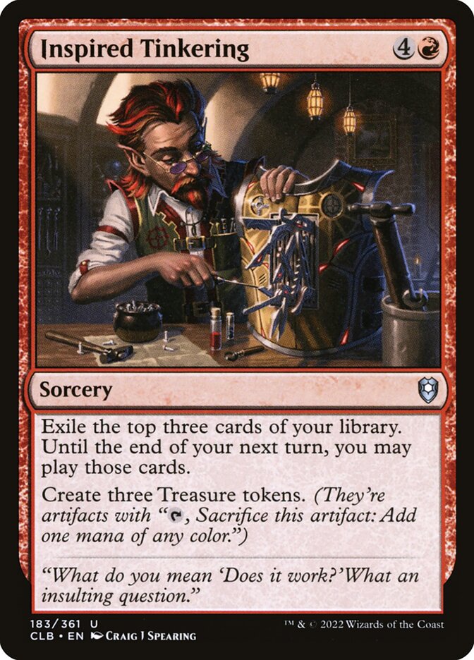 Inspired Tinkering 183 (Commander Legends: Battle for Baldur's Gate)  - Foil