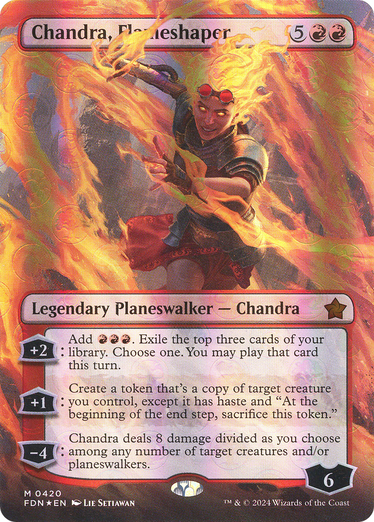 Chandra, Flameshaper (FDN-420) - Foundations (Borderless) Foil