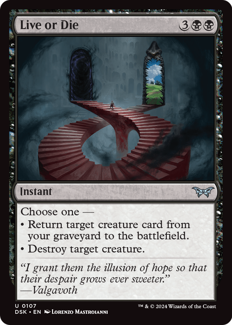 Live or Die [Duskmourn: House of Horror] Foil