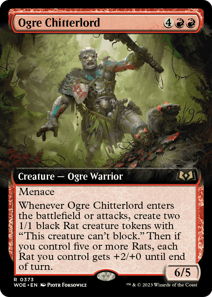 Ogre Chitterlord (Extended Art) [Wilds of Eldraine] Foil