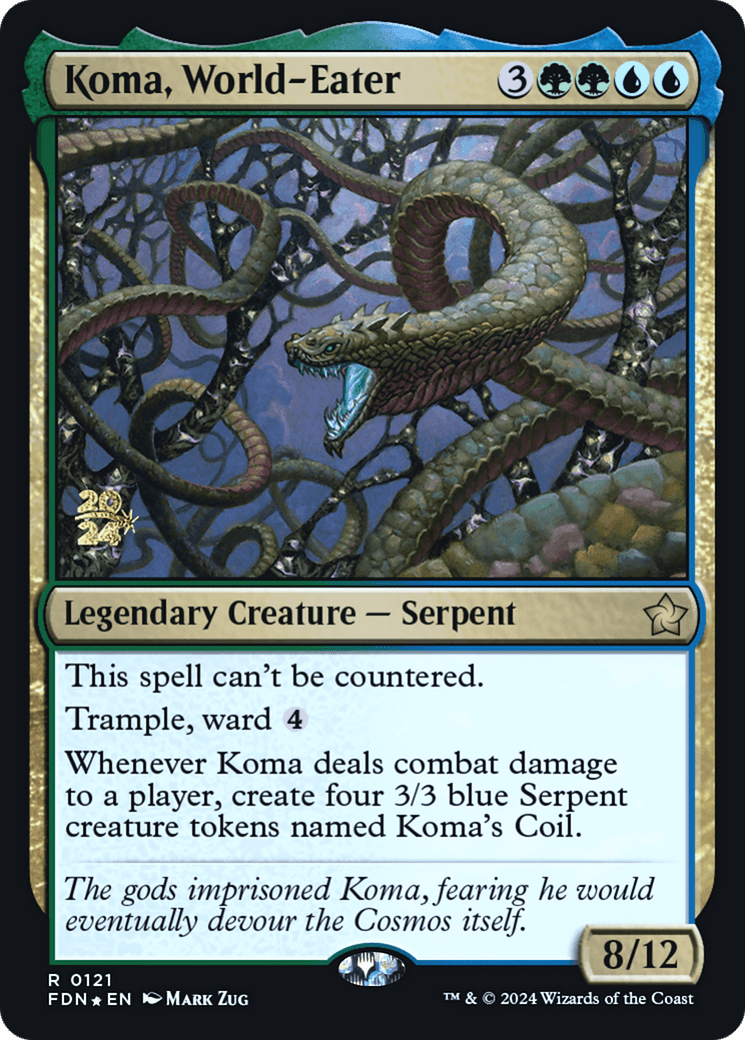 Koma, World-Eater (-121) - Prerelease Cards Foil