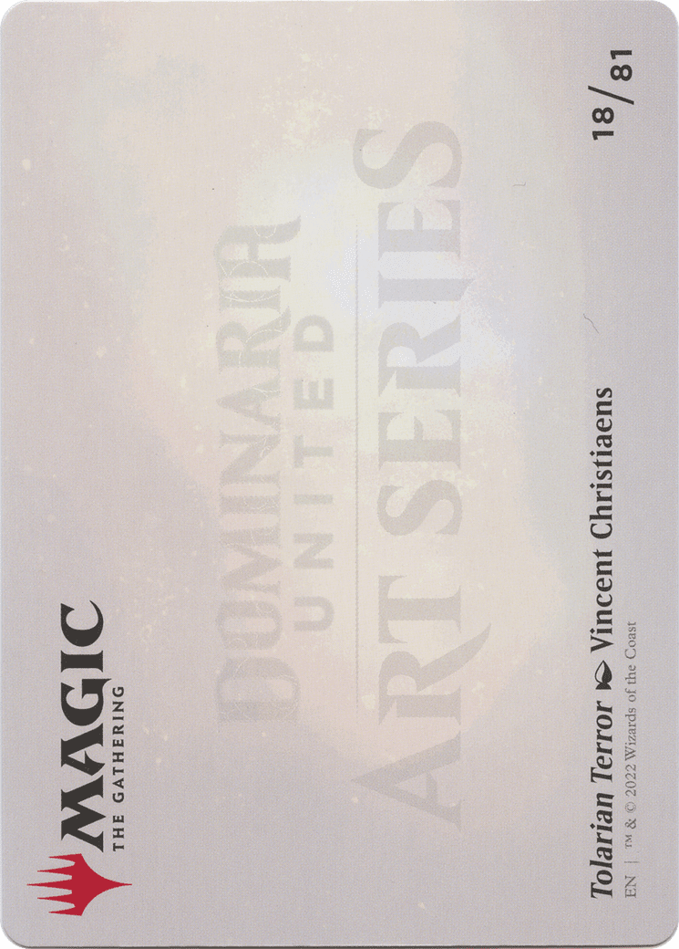 Tolarian Terror // Tolarian Terror (ADMU-018) - Dominaria United Art Series (Borderless) Foil