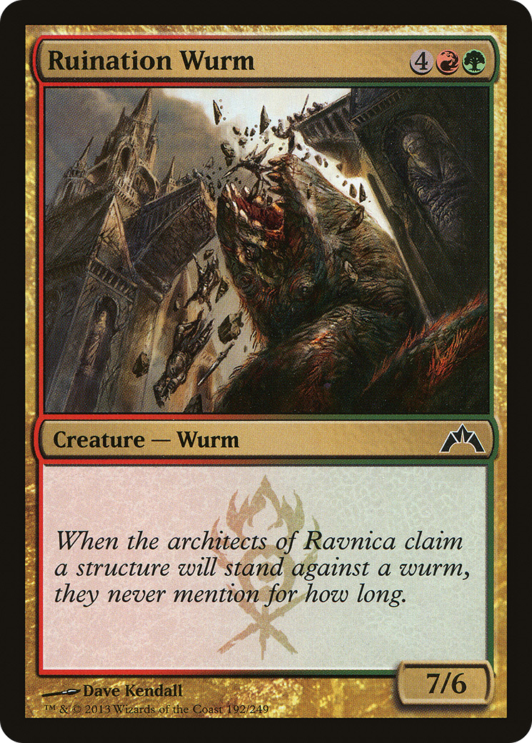 Ruination Wurm [Gatecrash] Foil