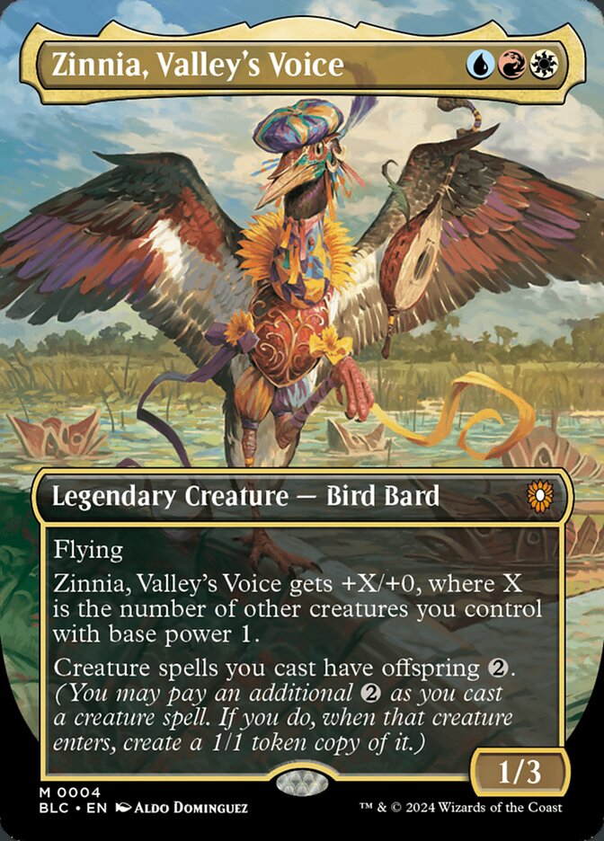 Zinnia, Valley's Voice 4 (Commander: Bloomburrow)  - Borderless Foil
