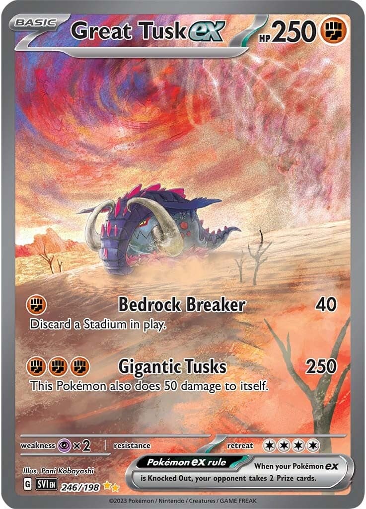 Great Tusk ex 246/198 - SV01 Scarlet & Violet Base Set Holofoil