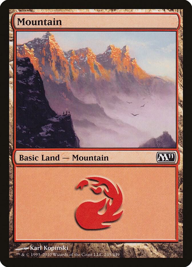 Mountain 245/249 (Magic 2011 (M11))  - Foil